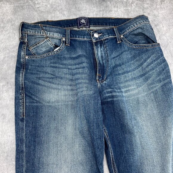 Rock & Republic Jeans Men 38W x 30L Blue Stonewash Crease Relaxed Straight Y2K - Picture 2 of 15
